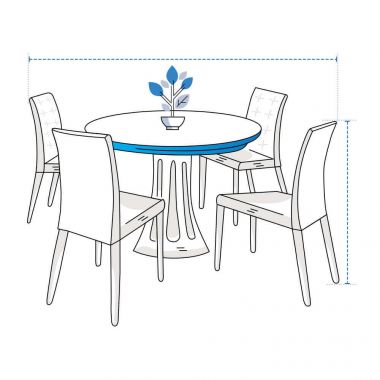 round dining set cover